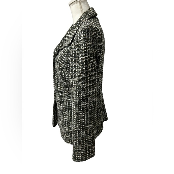 St. John tweed blazer with gold buttons / St. John green suit jacket / Size 8 - Picture 6 of 9